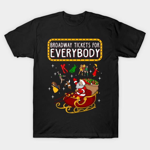 Broadway Ugly Christmas Sweater T-Shirt by KsuAnn